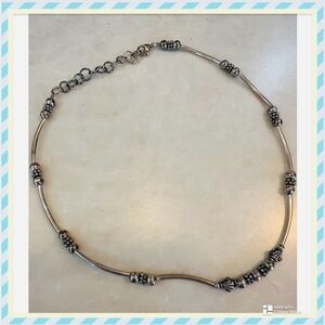 Elegant Silver Beaded Necklace